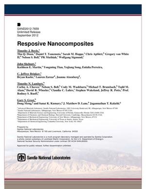 Resposive nanocomposites.