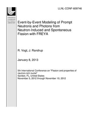 Event-by-Event Modeling of Prompt Neutrons and Photons from Neutron-Induced and Spontaneous Fission with FREYA