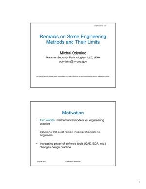 Remarks on Some Engineering Methods and Their Limits