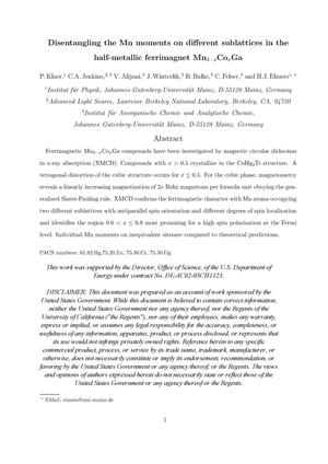 Disentangling the Mn moments on different sublattices in the half-metallic ferrimagnet Mn3?xCoxGa