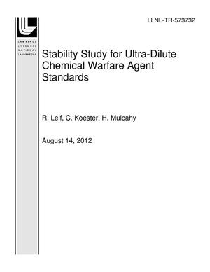 Stability Study for Ultra-Dilute Chemical Warfare Agent Standards