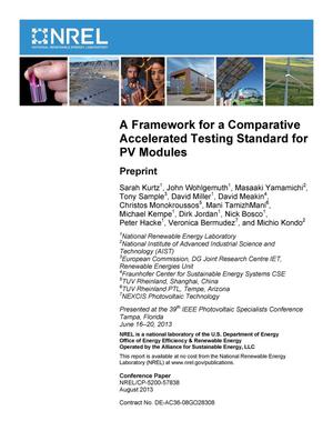 Framework for a Comparative Accelerated Testing Standard for PV Modules: Preprint