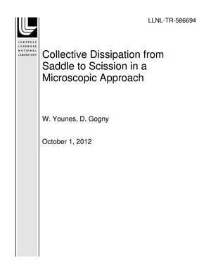 Collective Dissipation from Saddle to Scission in a Microscopic Approach
