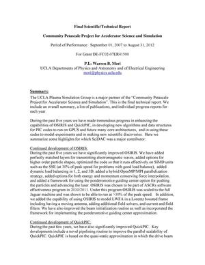 Community Petascale Project for Accelerator Science and Simulation