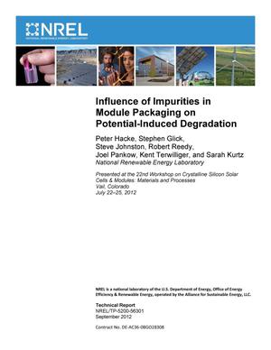 Influence of Impurities in Module Packaging on Potential-Induced Degradation