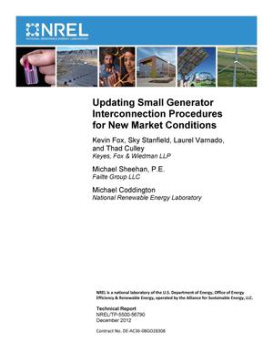 Updating Small Generator Interconnection Procedures for New Market Conditions