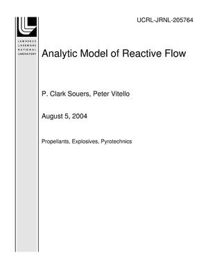 Analytic Model of Reactive Flow