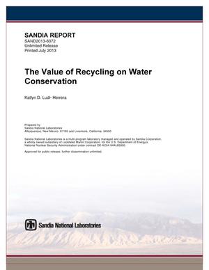 The value of recycling on water conservation.