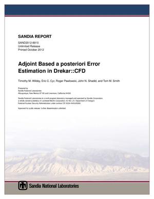 Adjoint based a posteriori error estimation in Drekar::CFD.