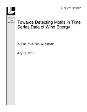 Towards Detecting Motifs in Time Series Data of Wind Energy