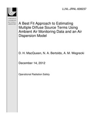A Best Fit Approach to Estimating Multiple Diffuse Source Terms Using Ambient Air Monitoring Data and an Air Dispersion Model