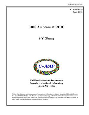 EBIS Au beam at RHIC