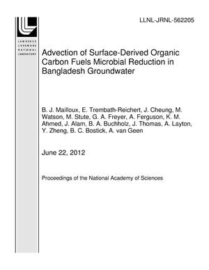 Advection of Surface-Derived Organic Carbon Fuels Microbial Reduction in Bangladesh Groundwater