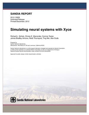 Simulating neural systems with Xyce.