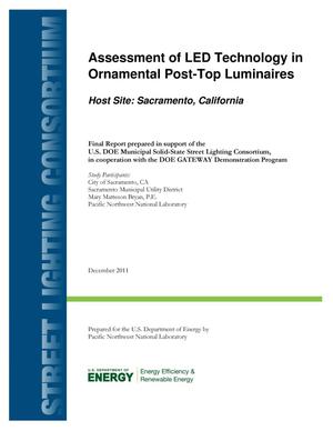 Assessment of LED Technology in Ornamental Post-Top Luminaires (Host Site: Sacramento, CA)