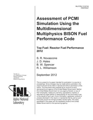 Assessment of PCMI Simulation Using the Multidimensional Multiphysics BISON Fuel Performance Code