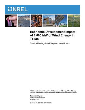 Economic Development Impact of 1,000 MW of Wind Energy in Texas