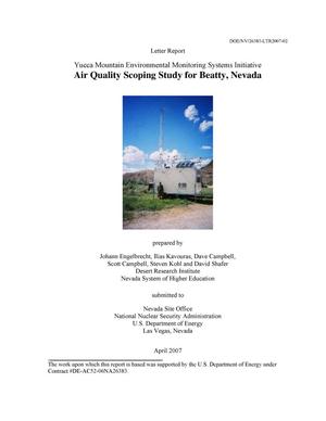 Air Quality Scoping Study for Beatty, Nevada (EMSI April 2007)