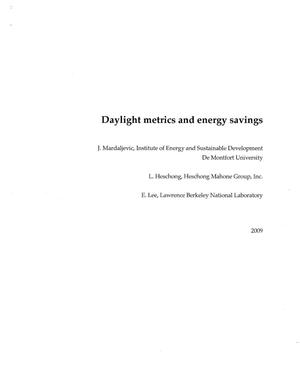 Daylight metrics and energy savings