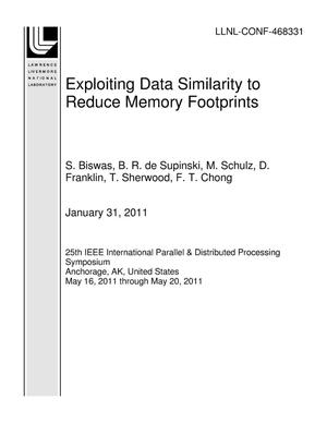 Exploiting Data Similarity to Reduce Memory Footprints