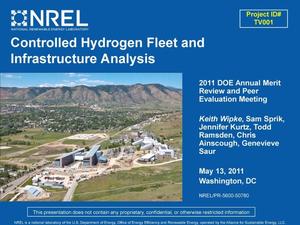 Controlled Hydrogen Fleet and Infrastructure Analysis