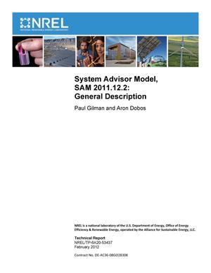 System Advisor Model, SAM 2011.12.2: General Description