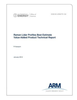 Raman Lidar Profiles Best Estimate Value-Added Product Technical Report