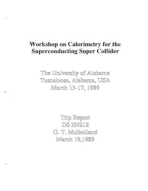 Workshop on Calorimetery for the Superconducting Super Collider