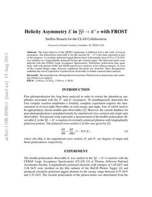 Helicity Asymmetry in gamma p -> pi+ n with FROST