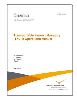 Transportable Xenon Laboratory (TXL-1) Operations Manual
