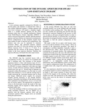 Optimization of the Dynamic Aperture for SPEAR3 Low-Emittance Upgrade