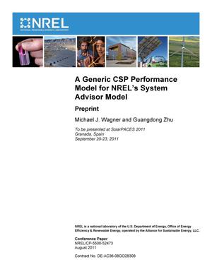 Generic CSP Performance Model for NREL's System Advisor Model: Preprint