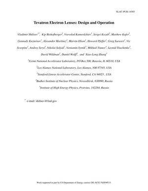 Tevatron Electron Lenses: Design and Operation