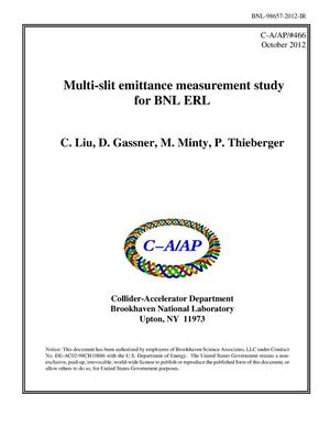 Multi-slit Based Emittance Measurement Study for BNL ERL