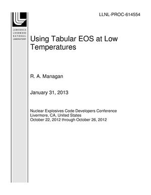 Using Tabular EOS at Low Temperatures