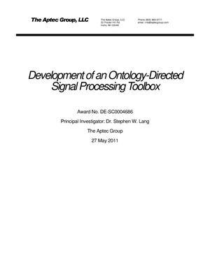 Development of an Ontology-Directed Signal Processing Toolbox