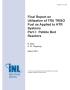 Report: Final Report on Utilization of TRU TRISO Fuel as Applied to HTR Syste…