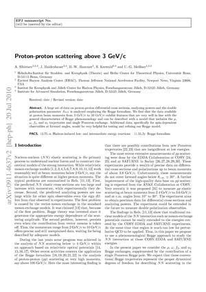 Proton-proton Scattering Above 3 GeV/c