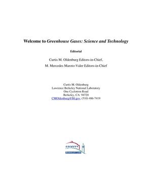Primary view of object titled 'Welcome to Greenhouse Gases: Science and Technology: Editorial'.