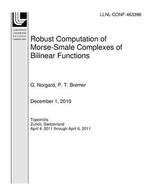 Robust Computation of Morse-Smale Complexes of Bilinear Functions