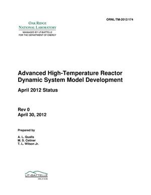 Advanced High Temperature Reactor Dynamic System Model Development