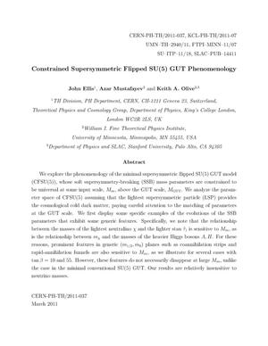Constrained Sypersymmetric Flipped SU (5) GUT Phenomenology