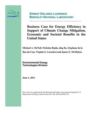 Business Case for Energy Efficiency in Support of Climate Change Mitigation, Economic and Societal Benefits in the United States
