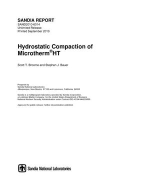 Hydrostatic compaction of Microtherm HT.