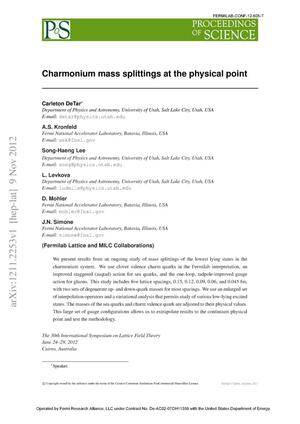 Charmonium mass splittings at the physical point