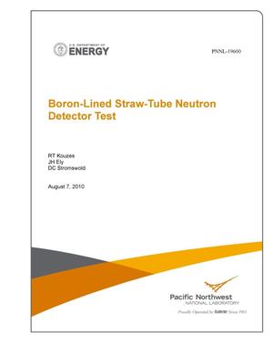 Boron-Lined Straw-Tube Neutron Detector Test