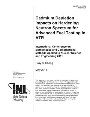 Cadmium Depletion Impacts on Hardening Neutron6 Spectrum for Advanced Fuel Testing in ATR