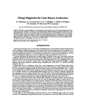 Charge Diagnostics for Laser Plasma Accelerators