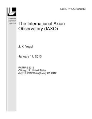 The International Axion Observatory (IAXO)