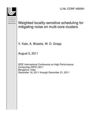 Weighted locality-sensitive scheduling for mitigating noise on multi-core clusters